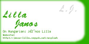 lilla janos business card